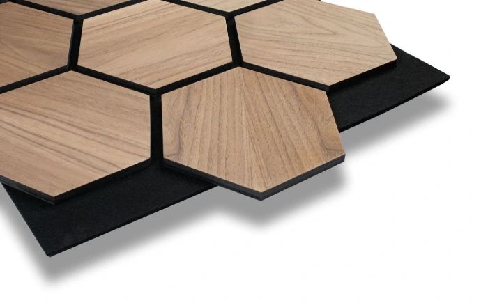 Panneaux acoustique lambris hexagone